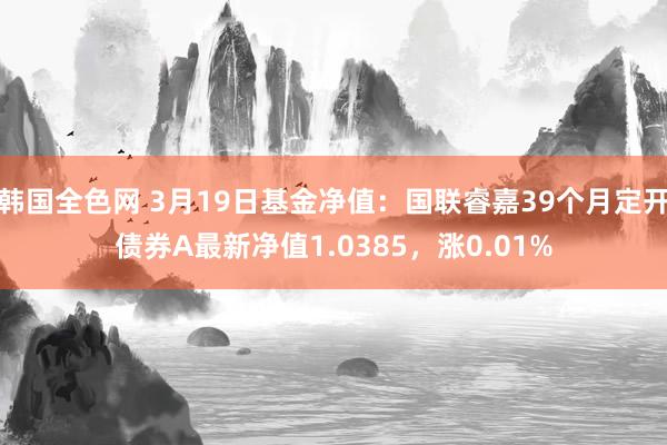 韩国全色网 3月19日基金净值：国联睿嘉39个月定开债券A最新净值1.0385，涨0.01%