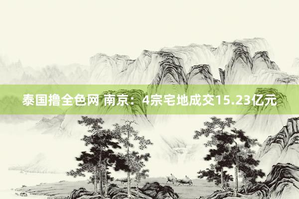 泰国撸全色网 南京：4宗宅地成交15.23亿元